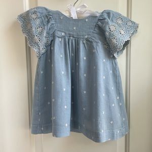 Baby Gap Girls Flutter Eyelet Dress 6-12 mo